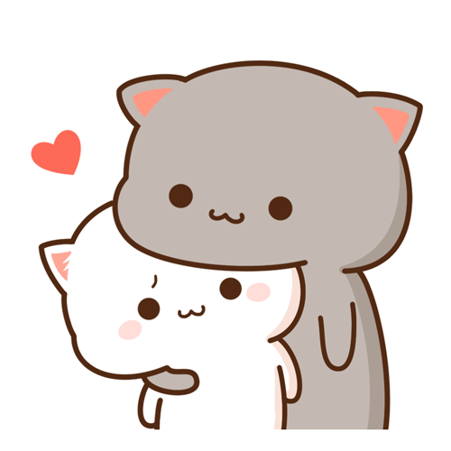 kitty neko hugging love ...
